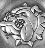 The Bulldog
Aschenbecher aus Metall mit Prägung