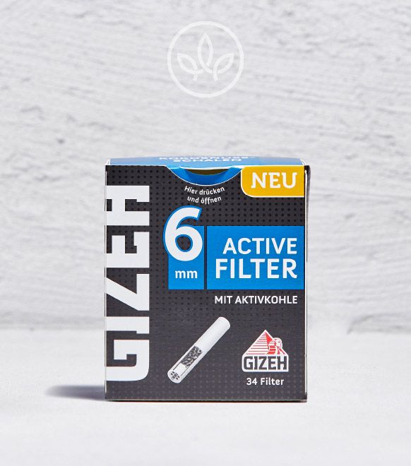 Gizeh Active Filter Black 6mm, 50 Stück