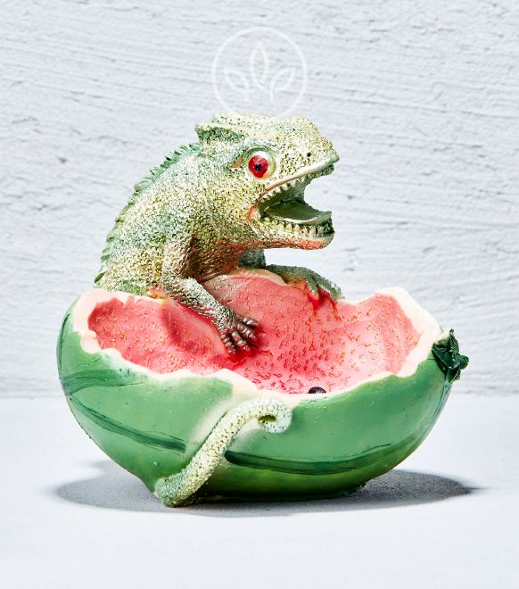 Polyserin Aschenbecher Chamaeleon Melone