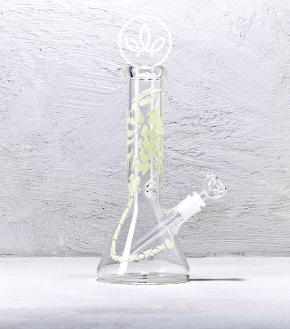 Glas Bong mit Glow in the Dark Skorpion 30cm