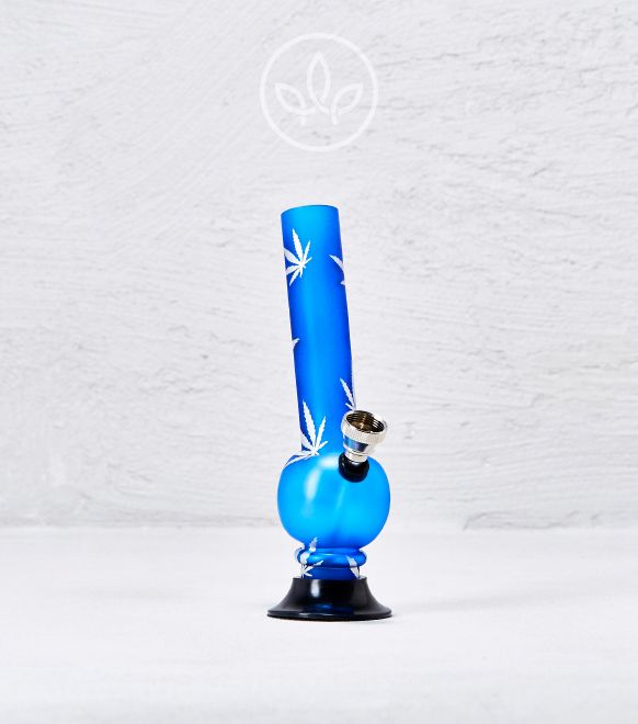 Mini Acryl Bong 15cm, Blau