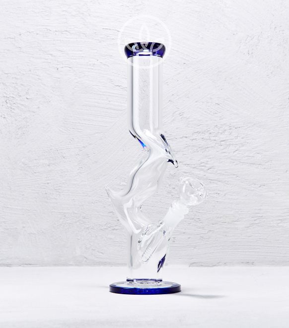 Glas Percolator Bong in Z Form 35cm