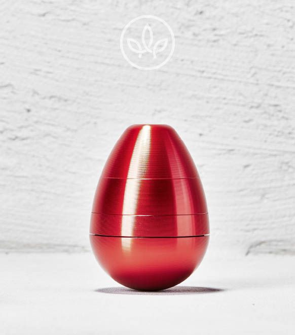 The Egg Grinder aus Aluminium 58mm, Rot