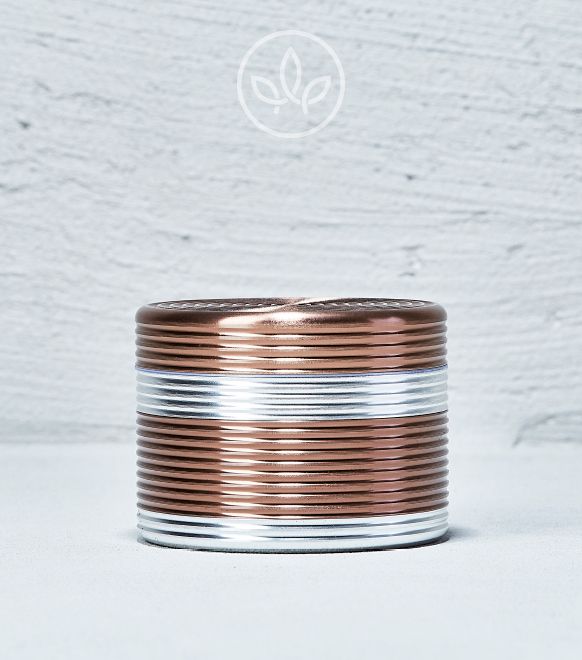 Metal Grinder Riffel 63mm 4-teilig, Braun