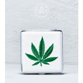 Zigaretten Etui Box Dose Case Motiv Design Hanfblatt Cannabis