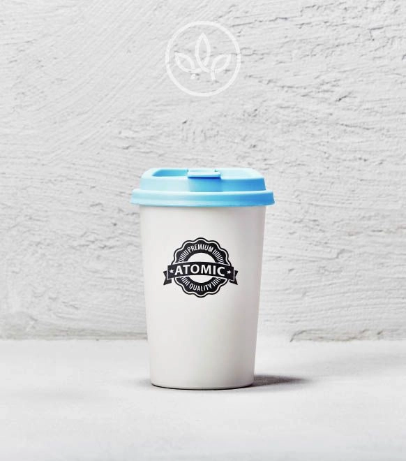 Aschenbecher Kaffeebecher mit Deckel, Blau