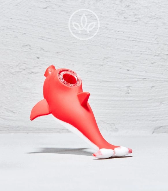 BHO Silikonpfeife Delfin, Orange