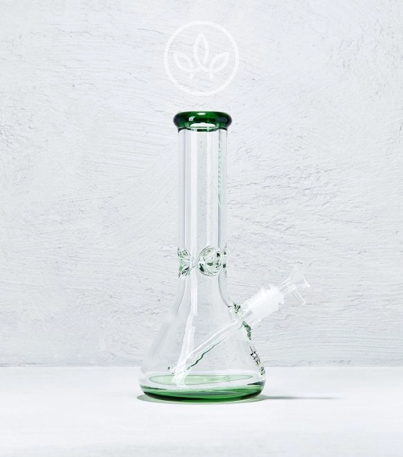 Glasbong Eis 30cm 9mm Glas, Grün