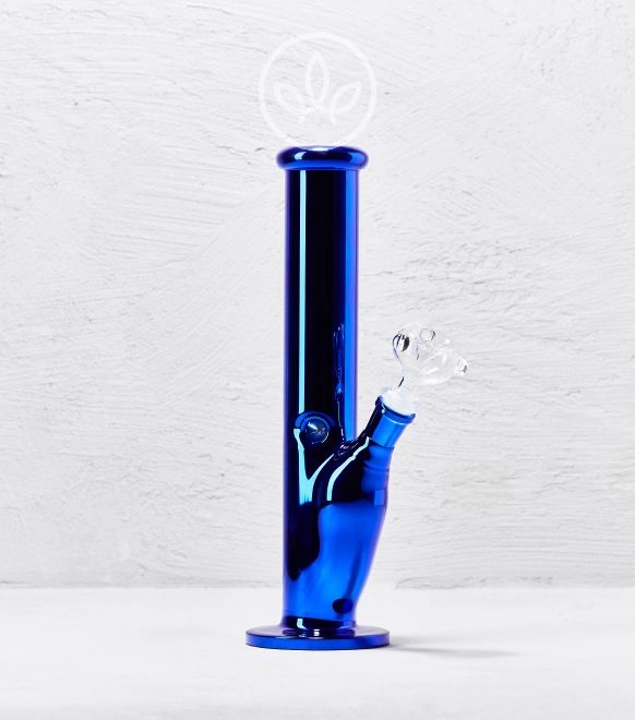 Glas Bong im Chrom Look 30cm