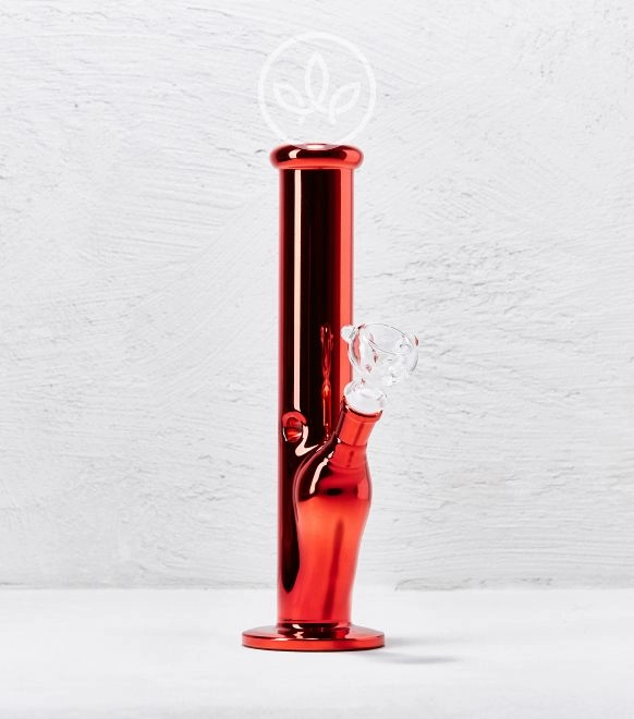 Glas Bong im Chrom Look 30cm