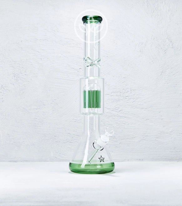 Glasbong Eis Percolator 45cm 7mm Glas, Grün