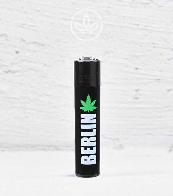 Clipper-Feuerzeug Berlin Leaf schwarz