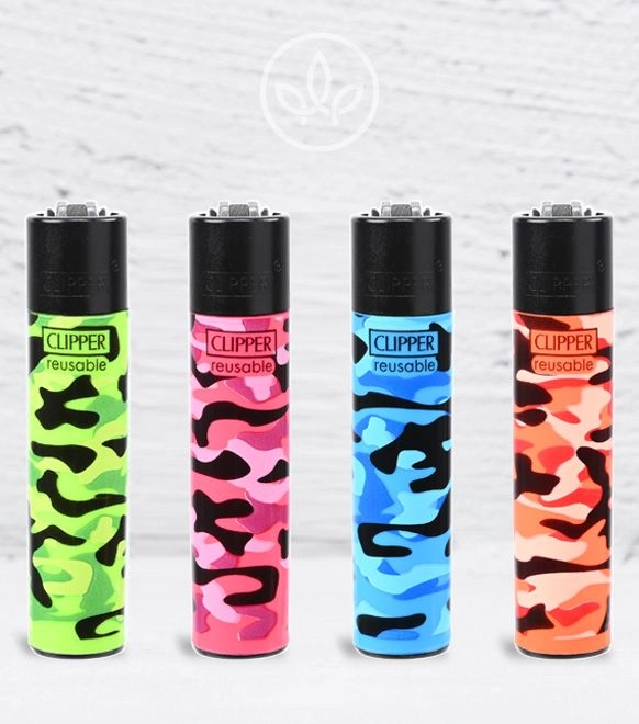 Clipper-Feuerzeug Camouflage, komplette Motivreihe