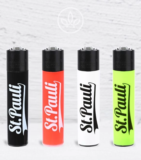 Clipper-Feuerzeug HH St. Pauli Swoosh, komplette Motivreihe