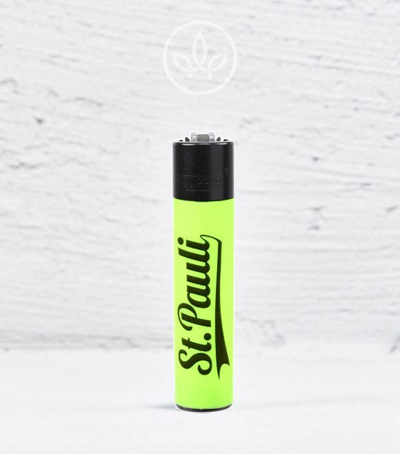 Clipper-Feuerzeug HH St. Pauli Swoosh, gelb