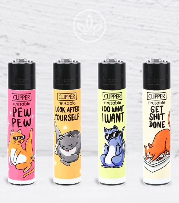 Clipper-Feuerzeug Katzen 3, komplette Motivreihe