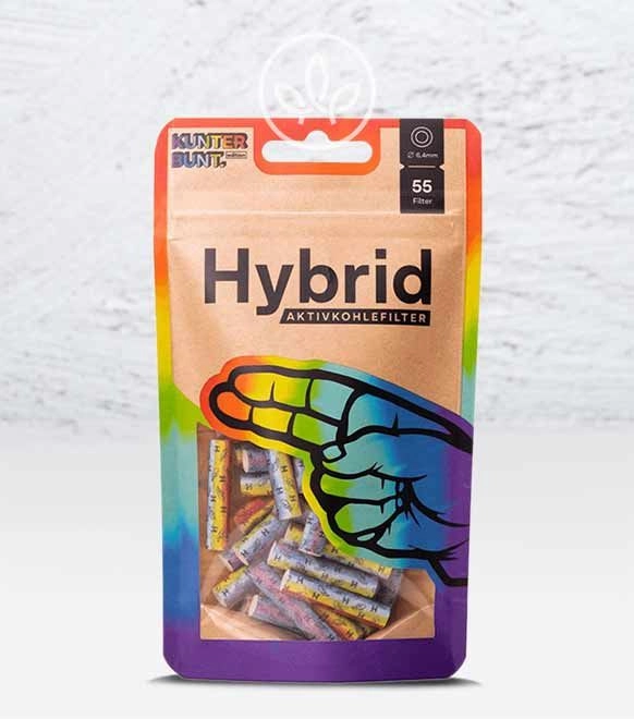 Bunte Aktivkohlefilter aus Zellulose 55 Stück