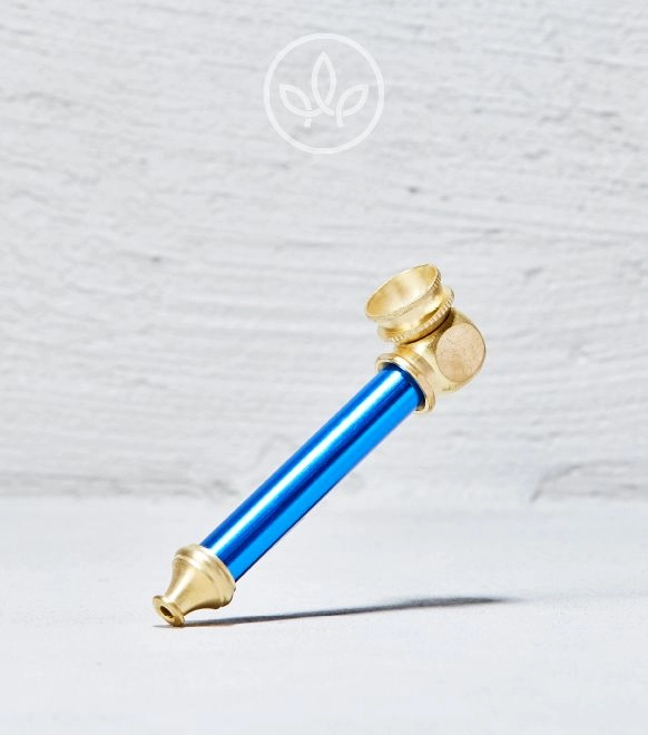 Messingpfeife kurz, Blau