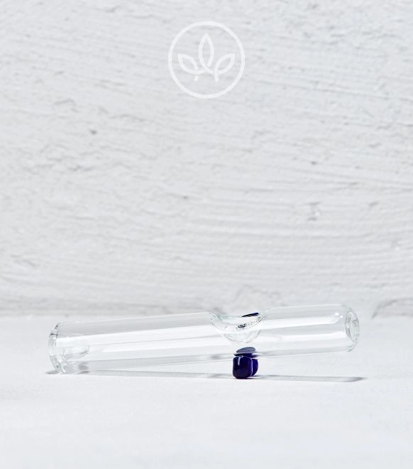 Glaspfeife Rohr, Blau