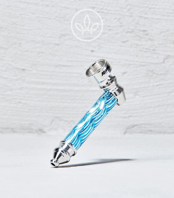 Aluminiumpfeife verziert, Blau