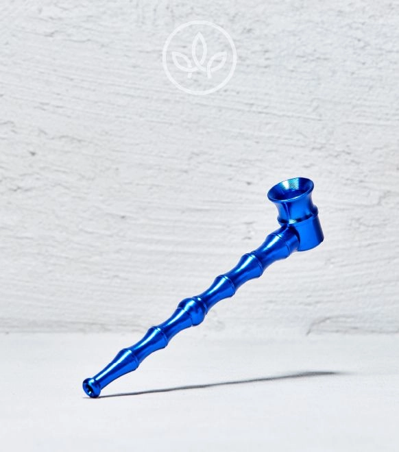 Aluminiumpfeife Bambuslook, Blau