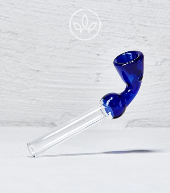 Glaspfeife kurz, Blau