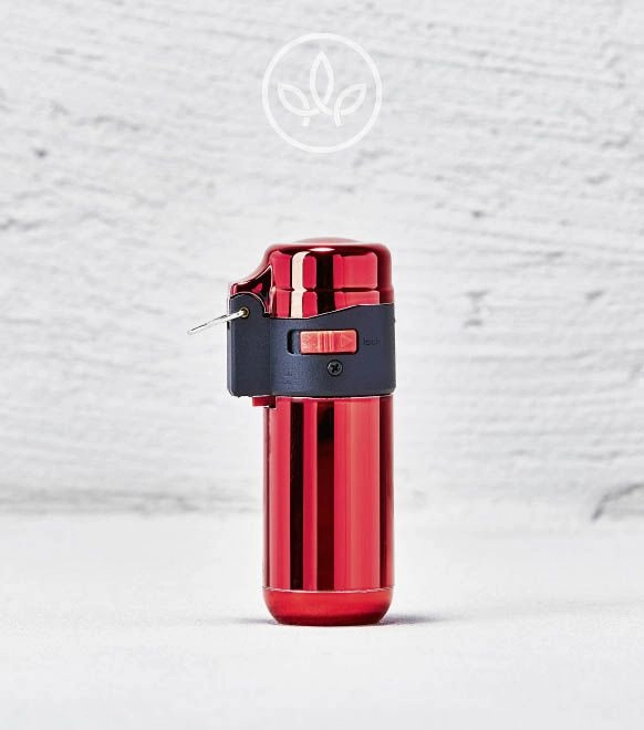 Survival 1er Jet Feuerzeug Chrom, Rot