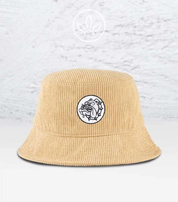 Bucket-Hut Unisex bestickt in Beige