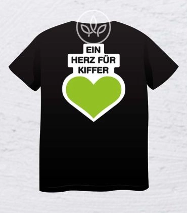 T-Shirt Unisex Ein Herz für Kiffer