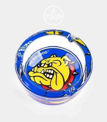 Aschenbecher aus Glas mit Logo farbig