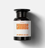 Apotheker-Glas mit Cannabis Aufdruck