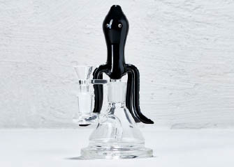 Bong Zehra glas schwarz