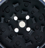 grinder margaret metal schwarz healthygarden headshop closeup